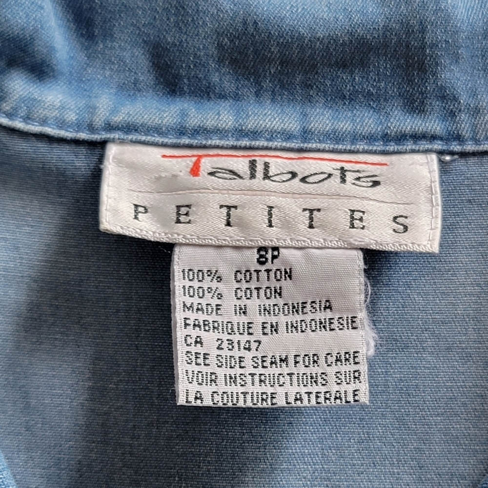 Talbots Light Blue Denim Mini Dress - Picture 5 of 10